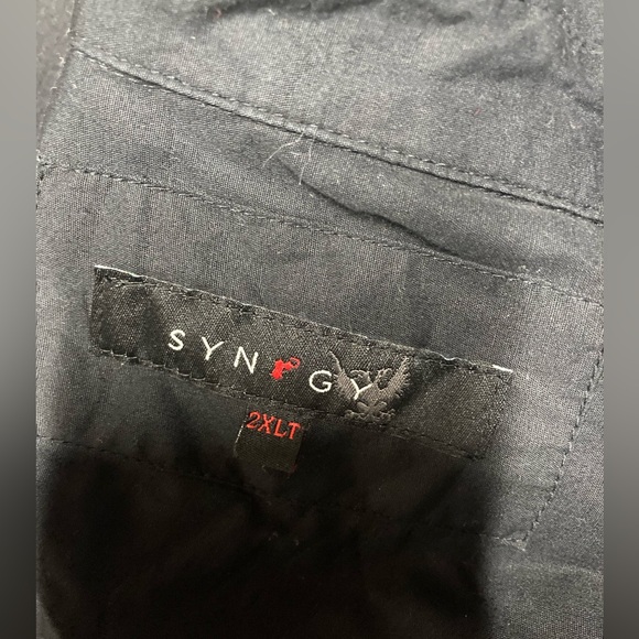 SYNGY long sleeve black button down shirt 2XLT - Picture 3 of 4